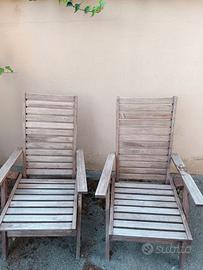 🌿 Coppia di sedie in legno da giardino