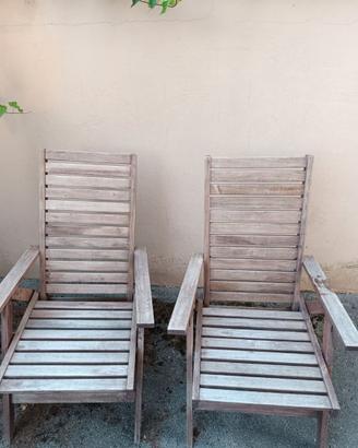 🌿 Coppia di sedie in legno da giardino