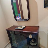 Mobile da ingresso mogano con specchio