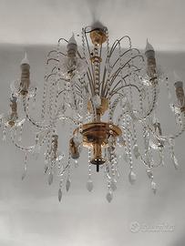 lampadario a 10 luci stile Maria Teresa classico