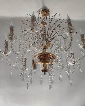 lampadario a 10 luci stile Maria Teresa classico