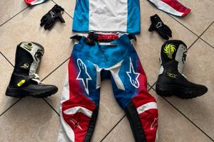 Completo moto cross da bambino