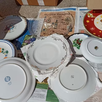 Lotto vetri ceramiche rame taverna vintage