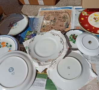 Lotto vetri ceramiche rame taverna vintage