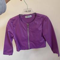 Giubbino ecopelle ciclamino