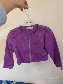 Giubbino ecopelle ciclamino