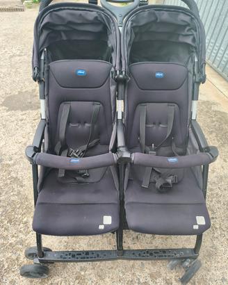 Passeggino doppio holalá twin chicco nero