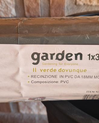 Recinzione Giardino in PVC  1 x 3. verde scuro.