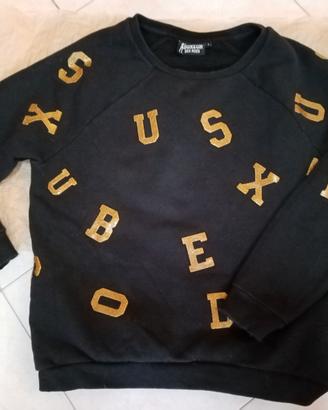 BOXEUR DES RUES Felpa girocollo S Nera/oro