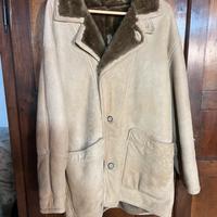 Montone stile Shearling anni 70 vintage pelliccia