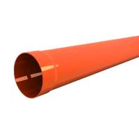 Tubo per evacuazione acqua arancio in pvc Ø 125 mm