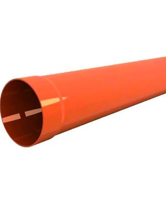 Tubo per evacuazione acqua arancio in pvc Ø 125 mm