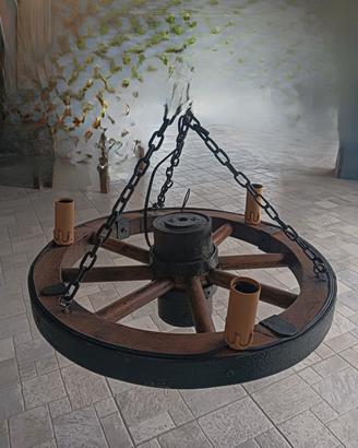 Lampadario da taverna 