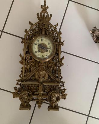 ANTICO PENDOLO E 2 APPLIQUE