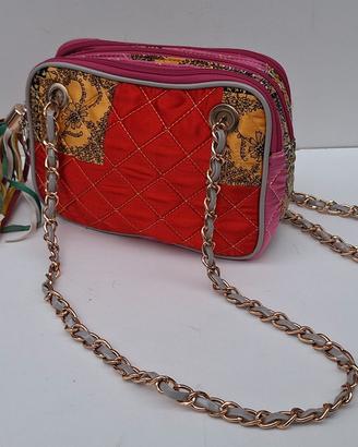 Borsetta multicolore stile Paisley e patchwork 