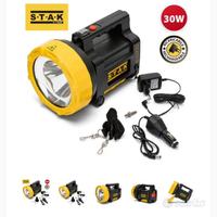 Faro torcia led ricaricabile 30 w