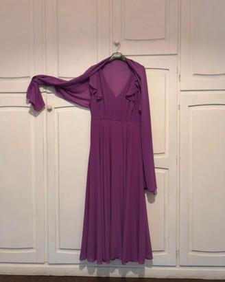Abito cerimonia donna color viola ametista