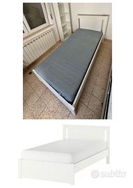 Struttura Letto Singolo IKEA, Materasso e Doghe