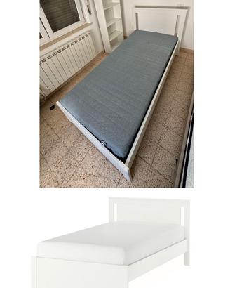 Struttura Letto Singolo IKEA, Materasso e Doghe