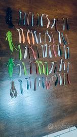 esche pesca artificiali gomme light spinning 