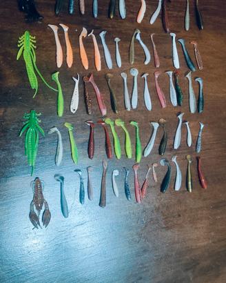 esche pesca artificiali gomme light spinning 