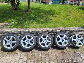 5 cerchi fox racing e 4 pneumatici 205/45 R16