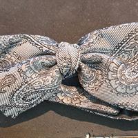 Papillon elegante,fantasia damascato,100%pura seta