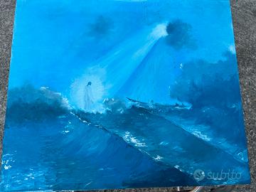 Dipinto originale mare in tempesta – quadro marino