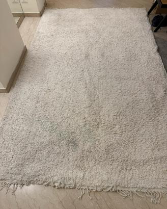 Tappeto grande cm200x300 bianco a pelo lungo