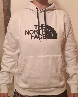 Felpa bianca con cappuccio The North Face, L