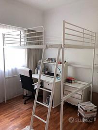 Letto a Soppalco IKEA TROMSO 140x200 Smontato
