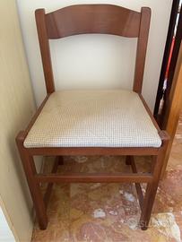 Coppia sedie legno seduta imbottita