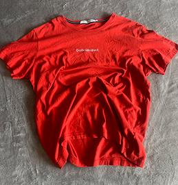T-Shirt |Uomo |Calvin Klein |Jeans |Rossa |XL