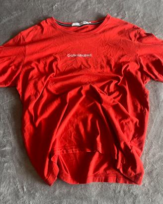 T-Shirt |Uomo |Calvin Klein |Jeans |Rossa |XL