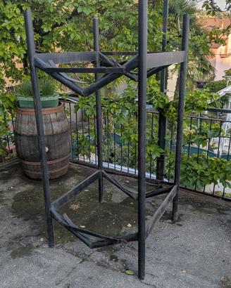 supporto per botti in legno