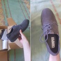 Scarpe camper taglia 22-23 uomo pelle nere blu