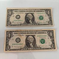 2 Banconote da 1 Dollaro Americano Vintage