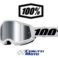Mascherina 100% STRATA 2 Bianca - Lente specchio a