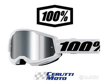 Mascherina 100% STRATA 2 Bianca - Lente specchio a