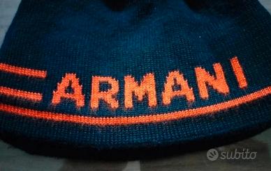 cappello blu arancio lana uomo Armani Jeans 
