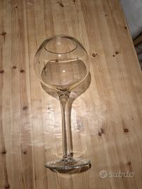 calice vaso in vetro cristallo trasparente grande