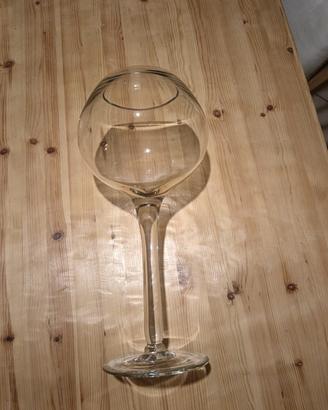 calice vaso in vetro cristallo trasparente grande