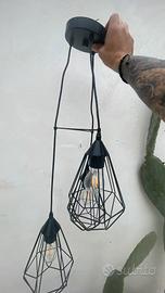 Lampadario sospeso in ferro