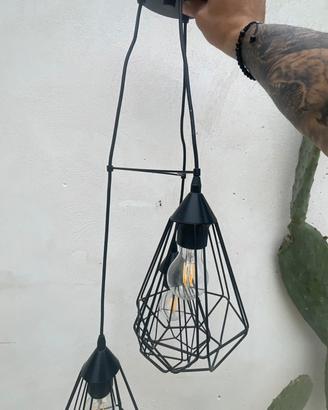 Lampadario sospeso in ferro