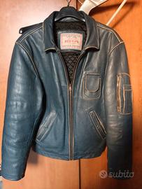 Giubbotto biker RED TIPS in pelle