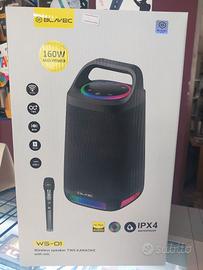 Karaoke cassa Bluetooth 160w wireless con microfon