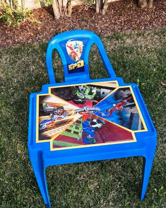 Tavolino e sedia da bimbi Power Rangers S.P.D.