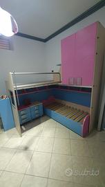 cameretta a ponte MORETTI 3 letti con materassi 