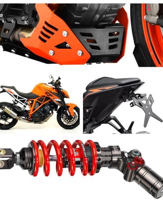 Ktm Super Duke scarico pedane portatarga frizione