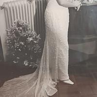 Vestito da sposa bianco vintage e scarpe